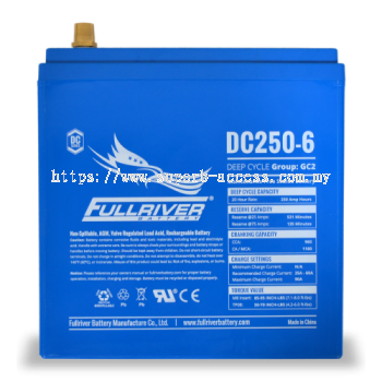 DC250-6 Deep-Cycle AGM Battery