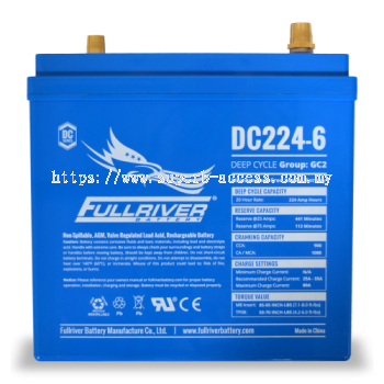 DC224-6 Deep-Cycle AGM Battery