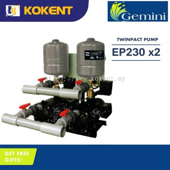 Gemini Twinpact Booster 800Wx2, 18L Tankx2, 200L&min 2xEP230