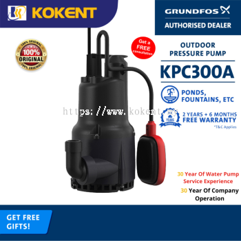 Grundfos KPC300A Automatic Submersible Pumps for Fish Pond Waterfall and Fountain Pump Heavy Duty 0.22kW (0.3HP)