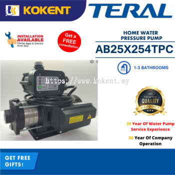 TERAL WATER BOOSTER PUMP AB25X254TPC (0.8HP) Suitable For 1-3 Bathroom