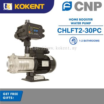 CNP CHLF(T)2-30 BOOSTER WATER PUMP WITH AUTO PC (0.5HP / 1-2 BATHROOMS)