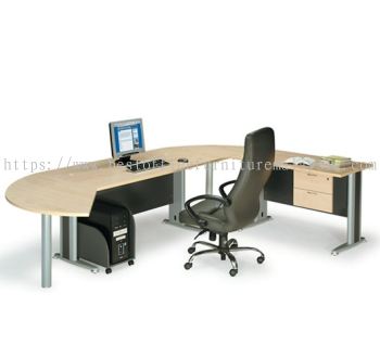 TITUS WRITING OFFICE TABLE & SIDE OFFICE TABLE & SIDE DISCUSSION TABLE ATT 158 MANAGER SET - Office Furniture Mall Writing Office Table | Writing Office Table Shah Alam Premier Industrial Park | Writing Office Table Taman Perindustrian Subang | Writing Office Table Sungai Besi