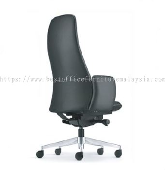 EVE DIRECTOR HIGH BACK LEATHER OFFICE CHAIR WITH ALUMINIUM BASE AND FIXED ARM-director office chair puchong | director office chair bandar kinrara | director office chair bangi