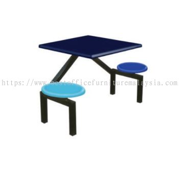 2 SEATER FIBREGLASS TABLE WITH STOOL - canteen table set/ fibreglass table damansara mutiara | canteen table batu caves | top 10 best comfortable canteen table