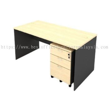 4 FEET OFFICE TABLE/DESK | STUDY TABLE | COMPUTER TABLE C/W MOBILE PEDESTAL 2D1F - Office Table Nilai | Office Table Sepang | Office Table Banting | Office Table Rawang