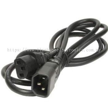 3 PIN MALE (C13) TO FEMALE (C14) 10A POWER CABLE