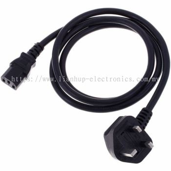 3 PIN (UK) TO C13 POWER CABLE