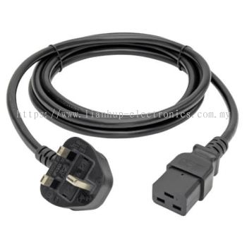 3 PIN UK TO C19 POWER CABLE