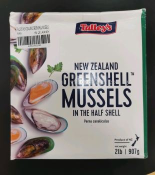 Talleys New Zealand Greenshell Mussels 907g