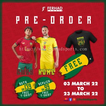 (PRE-ORDER) Kedah Darul Aman FC 2022 Away Jersey