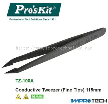 PRO'SKIT [TZ-100A] Conductive Tweezer (Fine Tips) 115mm