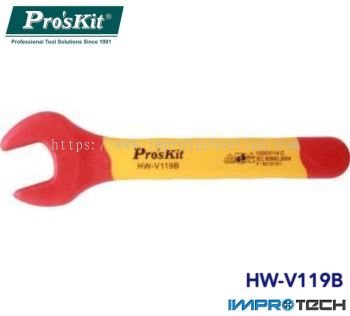 PRO'SKIT [HW-V119B] VDE 1000V Insulated SingleOpen End Wrench 19mm