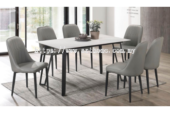 GLASSIC CERAMIC DINING SET 1+6 (9119 + C10191)