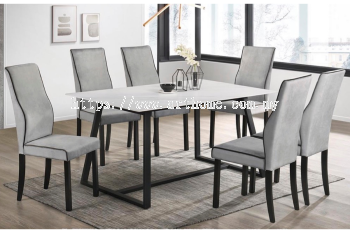 CRYSTAL CERAMIC DINING SET 1+6 (9114 + H6037)