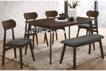 WOODEN DINING SET 1+4+B (PUBLIC B + PUBLIC B)