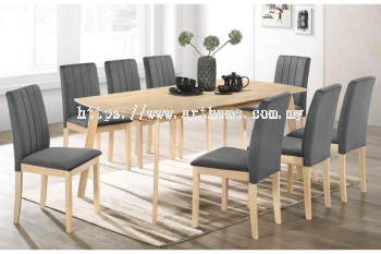 WOODEN DINING SET 1+8 (BIGWAY A + SYMPHONY A)