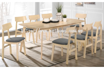 WOODEN DINING SET 1+8 (BIGWAY A + KEN A)