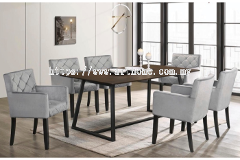 WOODEN DINING SET 1+6 (1018-I + S81501)