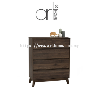 HIDARO TALL SIDEBOARD-WALNUT