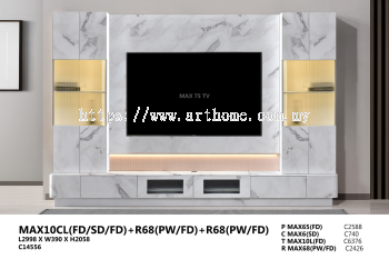 WALL CABINET TV - MAX10ZCL(FD/SD/FD) + R68(PW/FD) + R68(PW/FD)