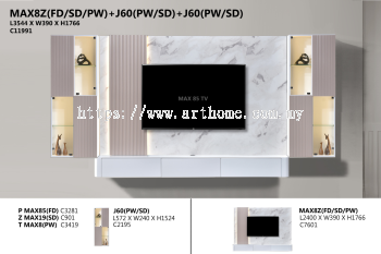 WALL TV CABINET - MAX8Z(FD/SD/PW) + J60(PW/SD) + J60(PW/SD)