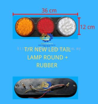 T/R NEW LED TAIL LAMP ROUND + RUBBER 