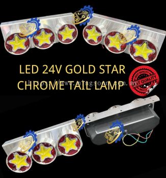 LED 24V GOLD STAR CHROME TAIL LAMP