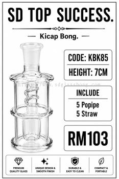 KBK85 (TRANSPARENT ) KICAP BONG (1SET, 5 POPIPE, 5STRAW)