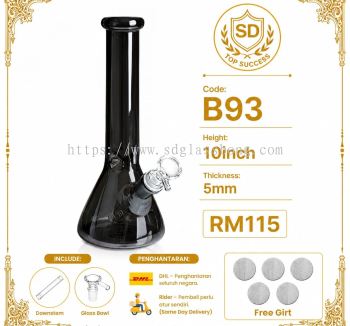 SHISHA BONG/GLASS BONG/WATER PIPE/MINI BONG/HOOKAH BONG/GLASS PIPE (FULL SET INCLUDED DOWNSTEM & GLASS BOWL) B93 (BLACK)