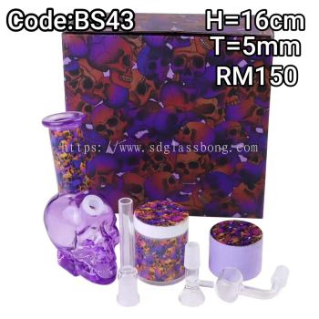 SHISHA BONG/GLASS BONG/WATER PIPE/HOOKAH BONG/MALAYSIA BEST SELLER BS43 (PURPLE))