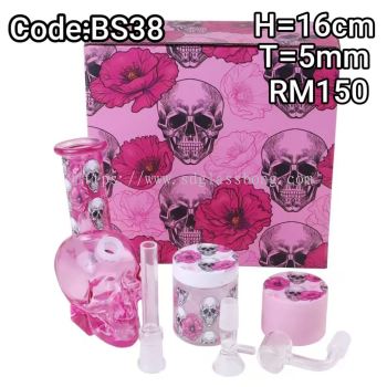 SHISHA BONG/GLASS BONG/WATER PIPE/HOOKAH BONG/MALAYSIA BEST SELLER BS39 (PINK)