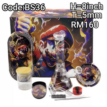 SHISHA BONG/GLASS BONG/WATER PIPE/HOOKAH BONG/MALAYSIA BEST SELLER BS36 (COLOUR FULL)
