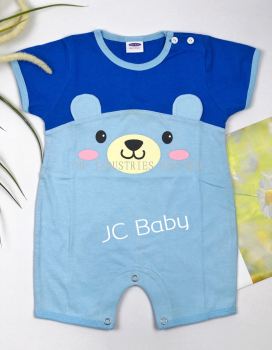 New Born Infant Romper Blue Bear