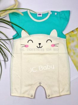 New Born Infant Romper Cream Cat