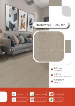 SPC Stone Polymer Rustic White #SC 407 (4mm)