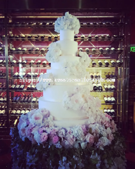 7 tiers | Floral Wedding Cake | Dummy Cake | Penang Wedding 