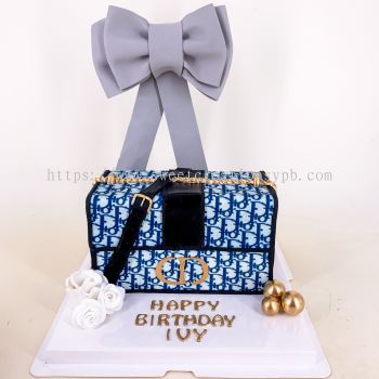  Dior Series Carve 3D Bag Fondant Cake 