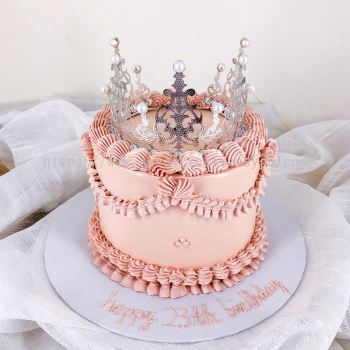 6" - Pinky Vintage Crown 