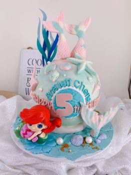 6 inch - Little Mermaid Bombshell Cake - Knock Knock Cake 