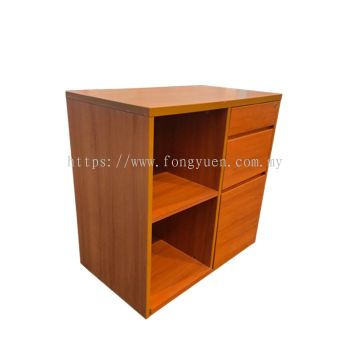 Wooden Side Cabinet With 2D1F Pedestal