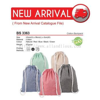 BS 3363 Cotton Backpack