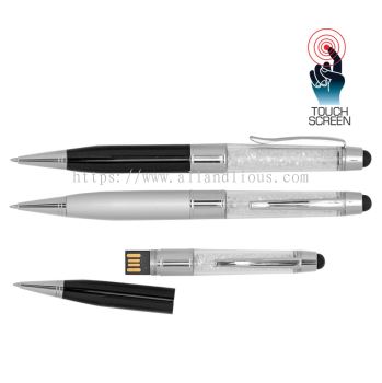 USB N-167 Crystal Metal Pendrive Pen USB Flash Drive