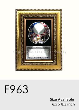 F963 Exclusive Premium Affordable Gold Frame Wood Plaque Malaysia