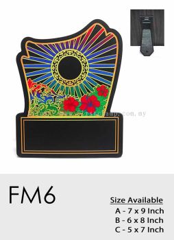 FM6 Exclusive Premium Affordable Wooden Wood Stand Plaque Malaysia