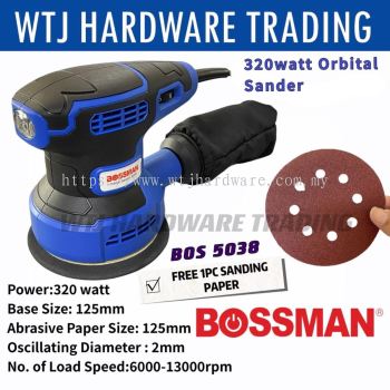 BOSSMAN 320watt Orbital Sander (BOS5038)