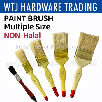 Non-halal Paint Brush Size: 1/2", 1", 1 1/2", 2", 2 1/2"