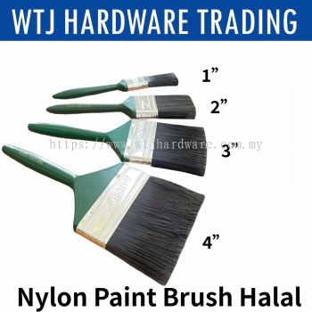 100% HALAL Nylon Paint Brush 1" / 1.5" / 2" / 3" / 4"