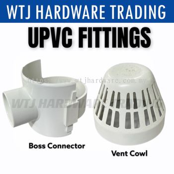 UPVC Fittings- Boss Connector 2" X 4 " | Vent Cowl 4"