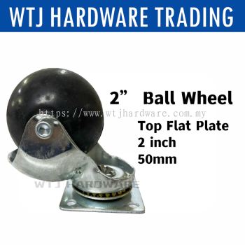 Round Ball Flat Plate Caster (2" / 50mm)- 1pc